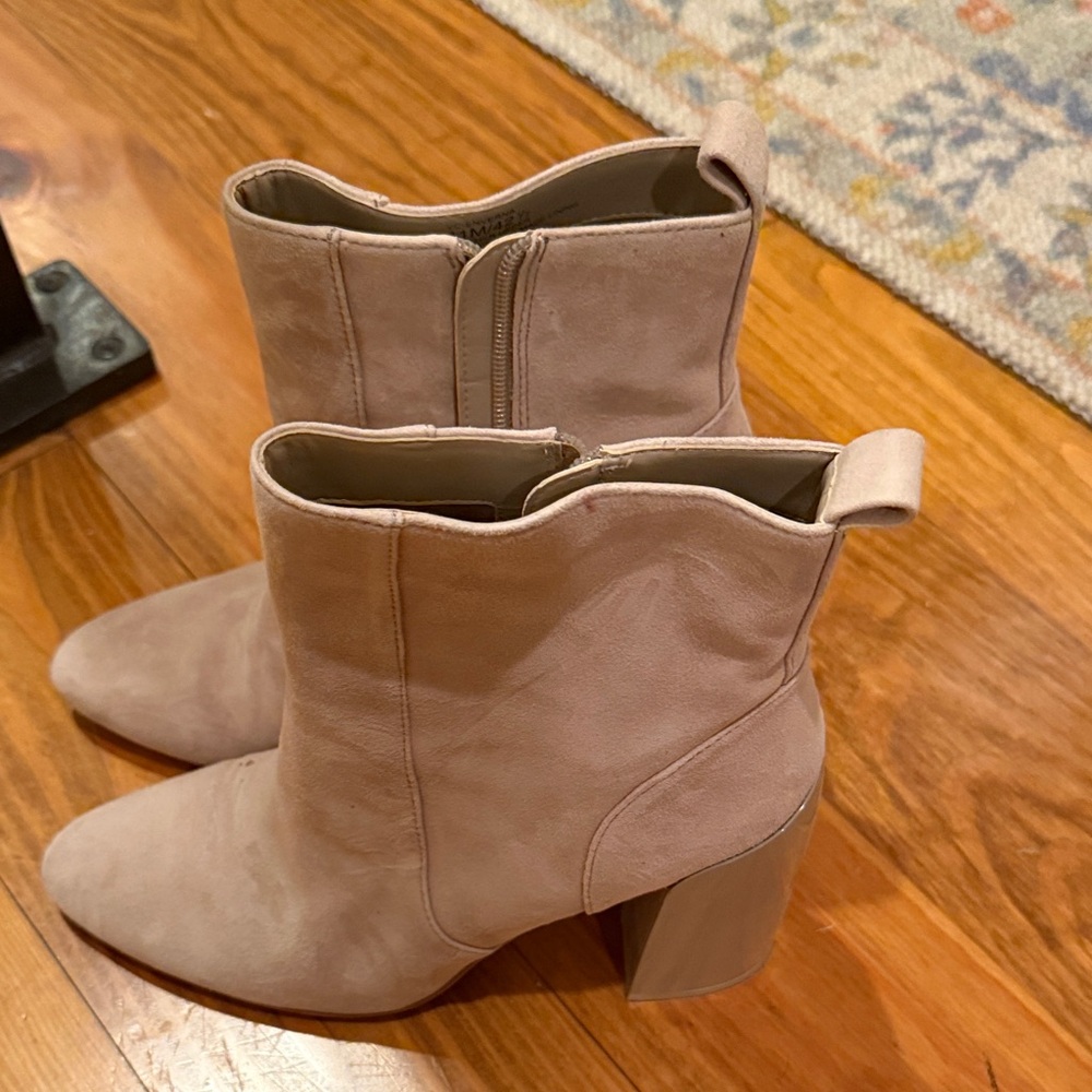 Vince Camuto Cream Ankle Booties